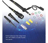 Generic Sonda de Osciloscopio P4250 de Alta Precisión de 250 MHz con Punta de Gancho Desmontable y Kit de Cables de Prueba BNC para Electrónica Profesional