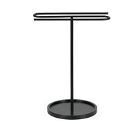 Generic Soporte para Toallas en Forma de S con Diseño Resistente para Dos Toallas para Baño y Cocina - Toallero Independiente de Metal de 14 Pulgadas (Black)