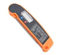Generic Termómetro Digital para Alimentos Sonda Plegable Cocina Precisa Barbacoa Probador de Temperatura de Carne para Cocina y Parrilla ABS Acero Inoxidable Negro 15x3,5x1,6 Cm (ORANGE)