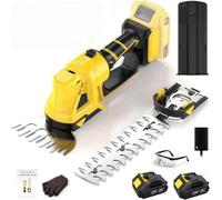 Genérico 2 en 1 Cortasetos y Tijera Batería, 18.000 RPM | Motor Brushless 400W, Hoja Cortasetos 23cm, Hoja Tijera 13cm, 2x 2.0Ah + Cargador, Corta Setos Jardín Batería Potente