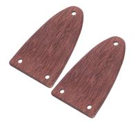 Genérico 2 Piezas Cubiertas para Alma de Guitarra Tapa de Agujeros de Guitarra de Madera 3 Agujeros Forma Semioval Eléctrico
