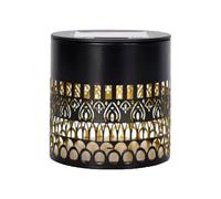 Genérico 2026 Luz Solar Decorativa de Metal para Jardín, Patio y Valla, Color Negro, 8.5x8.5 cm, Energía Solar, 1 Pieza (D)