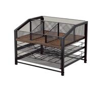 Genérico 3 Tier Coffee Holder, Pod Rack Organizer, Non Slip Display Shelf, Compact Kitchen Counter Cabinet Storage, Multi Purpose Accessory for Drawer Desktop Wall Fridge Home Office Bar Cafe Station