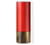 Genérico 304 Stainless Steel Bullet Shaped Tumbler | 20oz, rojo, diseño flaco | Vacuum Insulated Travel Mug With Lid | For Men Hunters Outdoor Enthusiasts