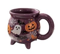 Genérico 360ml Ceramic Cauldron Mug, Halloween Witch Tea and Water Cup | Drinkware for Home, Kitchen, Workplace, Break Room, Cafeteria, Dorm, Morning or Afternoon Tea and Brunch