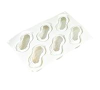 Genérico 3D Peanut Silicone Mousse Mold | 6 Cavity Nonstick Baking Tool | Flexible Heat Resistant Form, Quick Release , Soft Dessert Maker, for Home Kitchen & Bakery