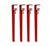 Genérico 4 Piezas de Abrazadera en Patas de Mesa, Patas de Escritorio de Metal Resistente, Ajustables, sin Taladro, en Forma de F, Patas de Mesa de Comedor DIY for Mesa de Centro(Red,76cm/29.9in)