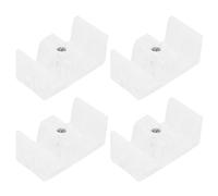 Genérico 4 Topes Anticolisión de Silicona para Puertas Corredizas de Ducha, Guía Inferior para Puertas de Baño, Protección Innovadora y Fácil Instalación
