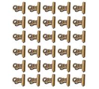 Genérico 40 Piezas Clips de Metal Redondos para Carpeta Porta Papel de Uso Escolar y Oficina, Abrazadera Resistente y Sujeción Firme para Documentos