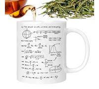 Genérico 42 Hitchhiker's Guide To The Galaxy Coffee Mug With Science Formulas | 11oz Ceramic Cup | Math Physics Equations Gift For Students | Adams Novel Fan Merchandise