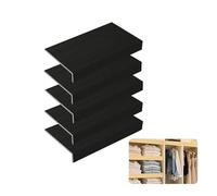 Genérico 5 Protectores Personalizados para estantes de Alambre, Revestimiento Impermeable de imitación Madera para despensa, Armario, Tienda y Oficina, Protector de Estante Negro Resistente al Aceite