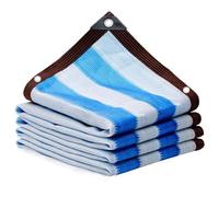 Genérico 90% Red de Sombra Azul-Blanco Malla Sombreo y Ocultaci, 1m 2m 3.0m 4m 5m 6m 7m 8m 9m 10m 12m 15m HDPE Protección UV Vela de Sombra para Exteriores, Jardín, Huerto, Balcón(4x5m)