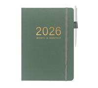 Generico A5 Notebook, 2026 Hardcover Writing Journal, Professional Writing Pad, Calendar Planner for Travel, Study, Business, College, Home, Graduation, Workplace, 8.46x6.1x0.47 inches