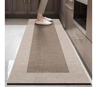 Genérico Alfombras Cocina Antideslizante Lavables De 60X90+60X180Cm con Aspecto De Yute, con Base De Goma De Diatomita. Alfombras De Patchwork Vintage para Zonas De Fregadero Y Entrada.