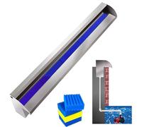 Genérico Aliviadero de Cascada de Acero Inoxidable para estanques y Fuentes de Piscina - Filtro de Pared de 91 cm, cascadas Decorativas para Exteriores, para jardín y Patio