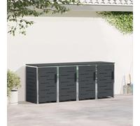 Genérico Almacenamiento de contenedor con Ruedas for 4 Bins 240L,Productos del hogar,Accesorios para contenedores de residuos,276 x 77.5 x 112.5 cm-3422242