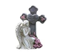 Generico Ángel de jardín, memorial de resina resistente a la intemperie, estatuas y figuritas de jardín de ángeles - para patio, césped, patio, tumba, sendero para mujeres, niñas, mamá, abuela e hija
