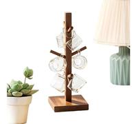 Genérico Árbol Portatazas Organizador Tazas Madera 6 Ganchos Árbol