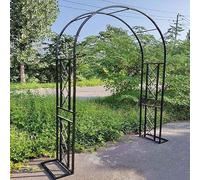 Genérico Arco de jardín, Arco de Boda, Arco de jardín Grande, Soporte para Plantas trepadoras, cenador de Boda, decoración para Fiestas (Negro, 300x230x40cm)
