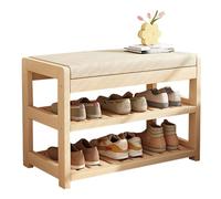 Genérico Armario para Guardar Zapatos, Armario para Pasillo, Estante para Zapatos, cajón Plegable, Banco de Entrada, Banco Zapatero de Madera 2 en 1 con Almacenamiento y Asiento Acolchado - Mueble de