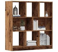 Genérico Armario para libros Madera de ingeniería 97,5 x 29,5 x 100 cm, biblioteca 8 compartimentos amplios para revistas, libros, DVD, almacenamiento decorativo para sala de estar, dormitorio