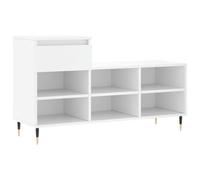 Genérico - Armario para zapatos, madera, 102 x 36 x 60 cm, color blanco | 1 cajón de 6 compartimentos, patas de metal, parte superior resistente, instalación flexible