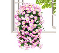 Genérico Artificial Vines Outdoors, Morning Glory Garland, Realistic Texture, Maintenance Decor, UV-Resistant Hanging Greenery for Patio Door Front Wall Balcony Gazebo Courtyard