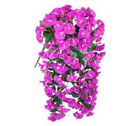Genérico Artificial Vines Outdoors, Morning Glory Garland, Realistic Texture, Maintenance Decor, UV-Resistant Hanging Greenery for Patio Door Front Wall Balcony Gazebo Courtyard
