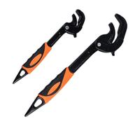 Genérico Autoblocante Llave Multifuncional Manual - Tuberias Sanitarios Vehiculos Reparacion Hogar | Acero Carbono Juego Dos Piezas Herramienta Ajustable Universal Fontaneria Inodoro, 1200g