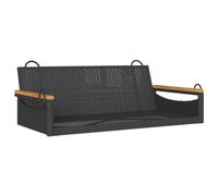 Genérico - Balancín (109 x 62 x 40 cm), color negro | Asiento colgante, anillos de fijación, marco acero, carga máxima 110 kg, exterior