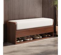 Genérico Banco de Madera Acolchado para Guardar Zapatos con 2 Cajones - Elegante Mueble de Entrada para Pasillo o Sala de Estar - Solución de Mobiliario (39,4” L)