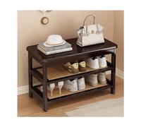 Genérico Banco Zapatero de 2 Niveles - Organizador de Madera para recibidor con Estante de Almacenamiento para Espacios pequeños, pasillos y recibidores - Solución Elegante y Funcional