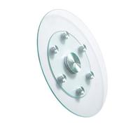 Genérico Bandeja giratoria Grande para Mesa Tipo Lazy Susan, de Vidrio Templado de 5/16" de Grosor, Ideal como Centro de Mesa de Comedor, con 6 Ruedas giratorias (80 cm (32 Pulgadas)).