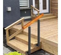 Genérico Barandilla, pasamanos, barandillas de Escalera, Soportes, pasamanos, escalones, barandillas, montajes de escaleras, Piezas de barandilla, pasamanos de Madera para Exteriores para escaleras d