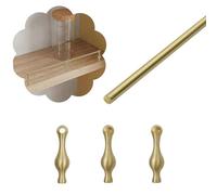 Genérico Barra de riel de latón para galería con husillos de Soporte y Tornillos, Protector antivuelco para armarios de Cocina, zapateros y vinotecas - 34 cm/13,4 Pulgadas, Estilo B