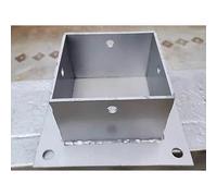 Genérico Base de Anclaje de Acero Inoxidable de Alta Resistencia para Postes de Cerca - Paquete de 2 Soportes para pérgola, Ideales para Postes de Madera para buzones y barandillas - 40x40 mm, Perfec