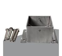 Genérico Base de Anclaje de hormigón Resistente para Postes de Madera de 2x2 a 8x8 Pulgadas, Kit de Soporte para pérgola, Ideal para porches y columnas de jardín, Fabricado en Acero Inoxidable durade