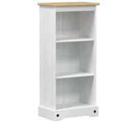 Genérico Biblioteca Bass Pin macizo 46x29x100 cm, color blanco | Acabado mate, estantes anchos, almacenamiento para libros y decoración, fácil mantenimiento con paño húmedo