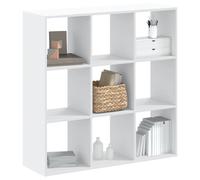 Genérico Biblioteca Blanco 102x32x102 cm de Madera de ingeniería, estante para libros con 9 compartimentos amplios para almacenamiento organizado de libros y decoraciones, superficie lisa fácil