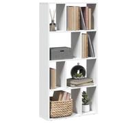 Genérico Biblioteca Contemporánea Blanco 60x20x120,5 cm de Madera de Ingeniería, Estante de Almacenamiento con Compartimentos Versátiles, Mueble Biblioteca para Salón Oficina Dormitorio