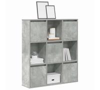 Genérico Biblioteca Gris Concreto 89x24x101,5 cm Madera de ingeniería, Mueble de almacenamiento Libros con puerta Flexible, estante de presentación para libros, revistas y decoraciones