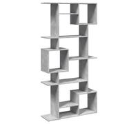 Genérico Biblioteca Gris Hormigón 92x29x188 cm Madera de Ingeniería | 9 compartimentos espaciosos, estante versátil, partición de separación, fácil de limpiar