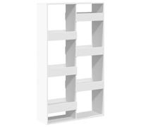 Genérico Biblioteca Madera Ingeniería 100x33x175 cm Blanco | 8 estantes espaciosos, versátiles, partición de separación, superficie fácil de limpiar