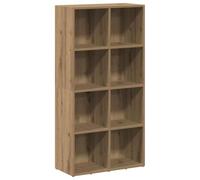 Genérico Biblioteca Madera Ingeniería 66x30x130 cm 8 Compartimentos | Superficie lisa fácil de limpiar, almacenamiento de revistas DVD, seguridad de montaje en pared incluida, uso versátil salón