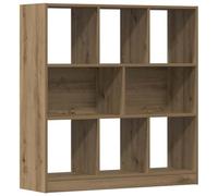 Genérico Biblioteca Madera Ingeniería 97x30x100 cm Chene | 8 compartimentos espaciosos, almacenamiento de revistas, superficie lisa, fácil limpieza, montaje en pared incluido