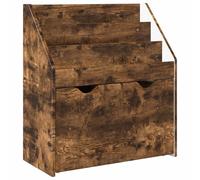 Genérico Biblioteca Niños Roble Ahumado 60 x 29,5 x 69 cm | Madera de ingeniería robusta, estantes y cajones, diseño independiente, bordes redondeados, montaje fácil