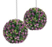 Generico Bola artificial de Boxwood Topiary Ball, imitación de bolas de madera de boxeo, 9,84 pulgadas, adorable, compacta, resistente al agua, ornamentos colgantes para jardín, boda, balcón, patio