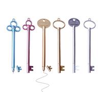 Genérico Bolígrafos de llave retro, bolígrafos de rolleros de llave,6x de tecla retro bonita bolígrafos de diario | Novela bonita y linda papelería elegante para mujeres cumpleaños para niñas