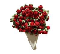 Genérico Bouquet Blanket - 43.3in Cute Romantic Rose Crochet Flower Bouquet
