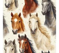 Genérico Caballo Papel Pintado Autoadhesivo Salvajes Animales 44x600 cm Papel de Pared Removible Impermeable Estilo Vinilo PVC Pegatina es Estante del cajón de la cubierta del rodillo A-48